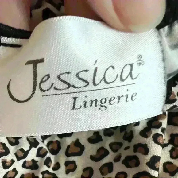 Vintage Jessica Womens  Leopard Print Babydoll Lace Cami Lingerie Top Large - Picture 10 of 11